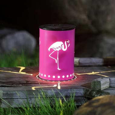 solar Lantern Flamingo pink